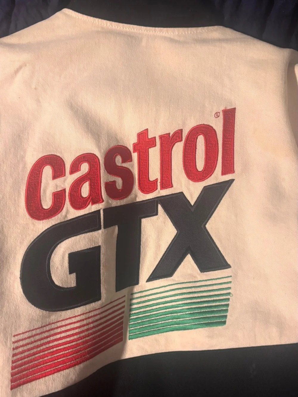 JH Collectibles Castrol GTX Racing Jacket in White, Black, Red, Green